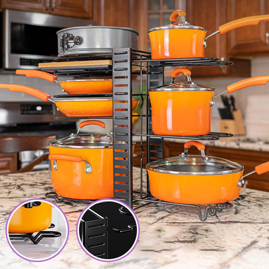 Rangement Casseroles avec compartiments réglables